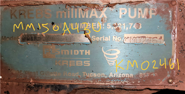 Flsmidth Krebs Millmax Model Mm150 Pump)